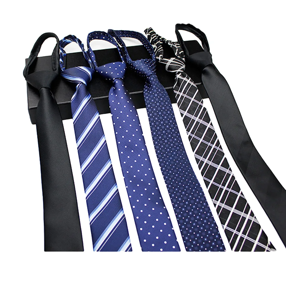 Мужской классический галстук в полоску, в горошек, с цветочным узором, на молнии, для свадебной вечеринки, предварительно завязанный Галстук, BWTXN0001