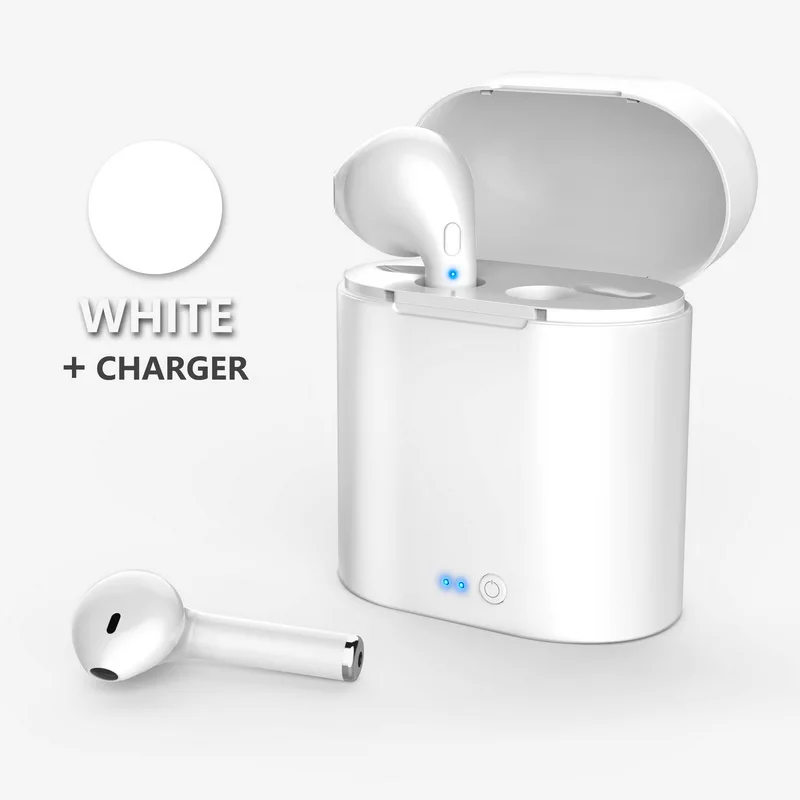 Bluetooth наушники для iPhone XS Max X телефон мини Близнецы наушники беспроводные наушники гарнитура наушники вкладыши - Цвет: charger box white