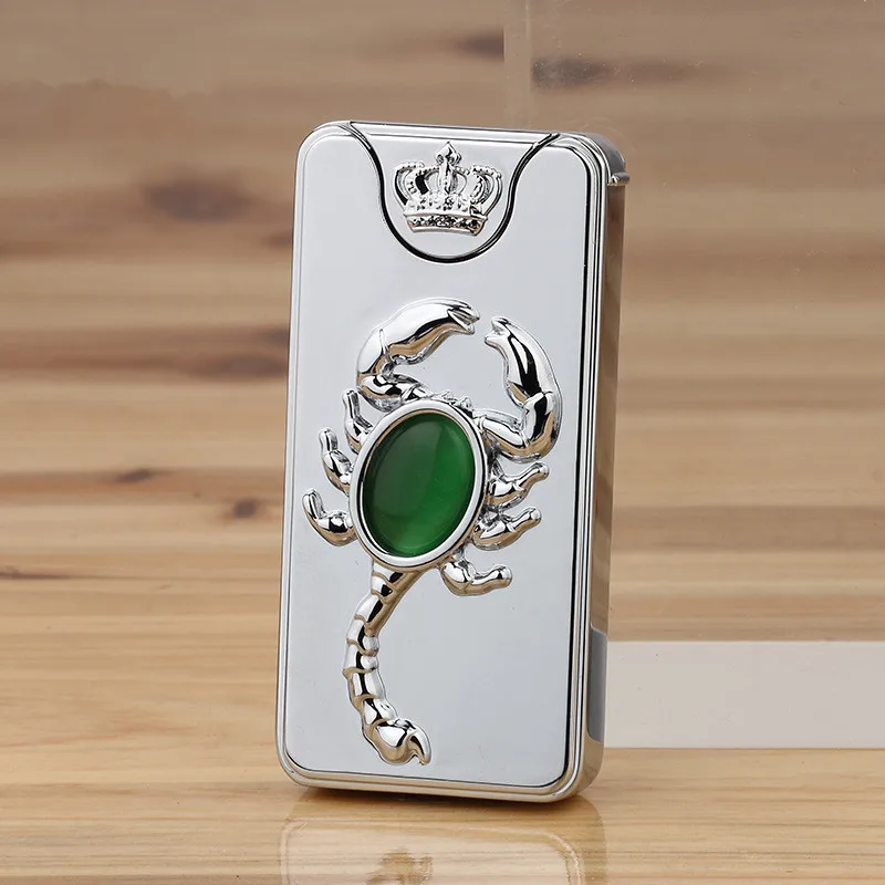 Luxury-USB-Arc-Electronic-Rechargeable-Lighter-Metal-Flameless-Windproof-Cigarette-Lighter-Plasma-Lighter-Scorpion-Arc-Lighter (3)