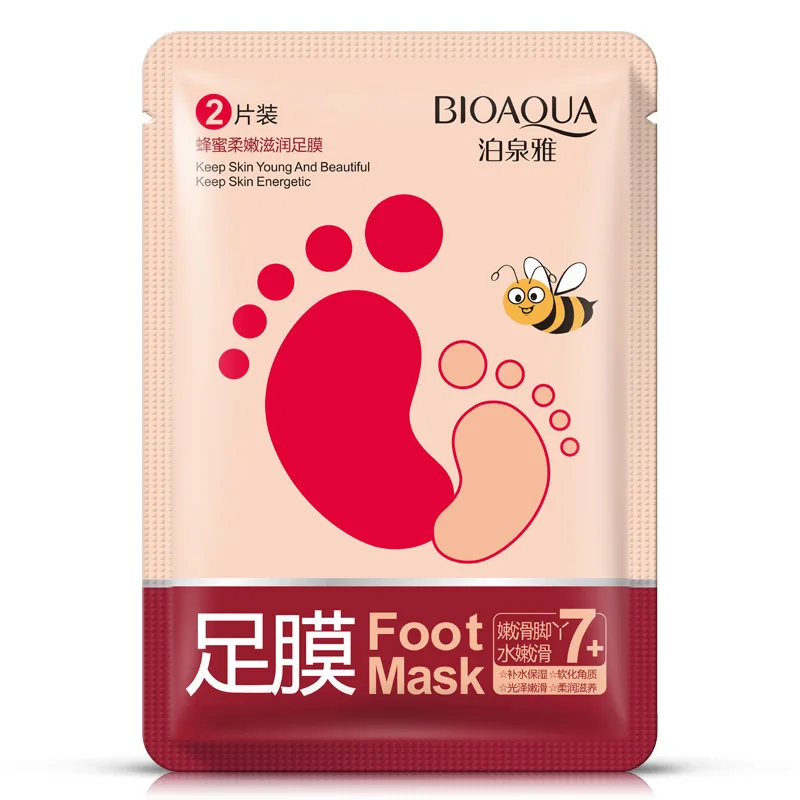 

1pair=2pcs BIOAQUA replenishment For Pedicure Anti-winkle Soft honey foot mask moisturizing Pedicure Socks Foot skin care