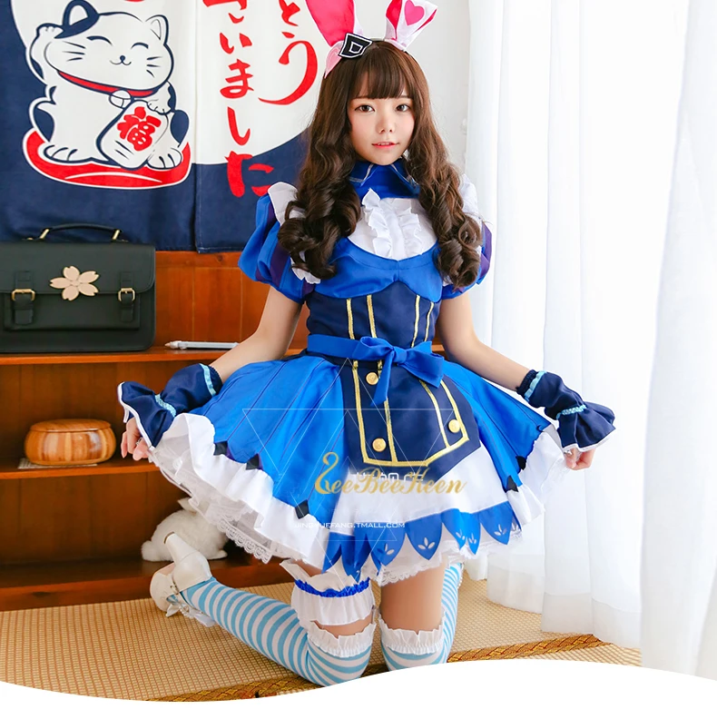 

Lolita Alice Wonderland Alice Anime Cosplay Costume For Girls Lolita Maid Role Play Maid Clothes Female Lolita dress Alice Dress