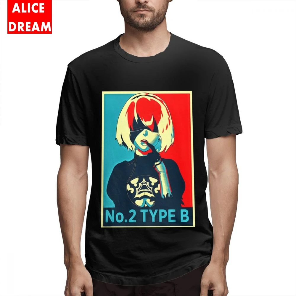 Men NieR Automata T Shirt Quality Cotton AliceDram shirt Plus size New Arrival Homme T-shirt Birthday Gift Tees | Мужская одежда