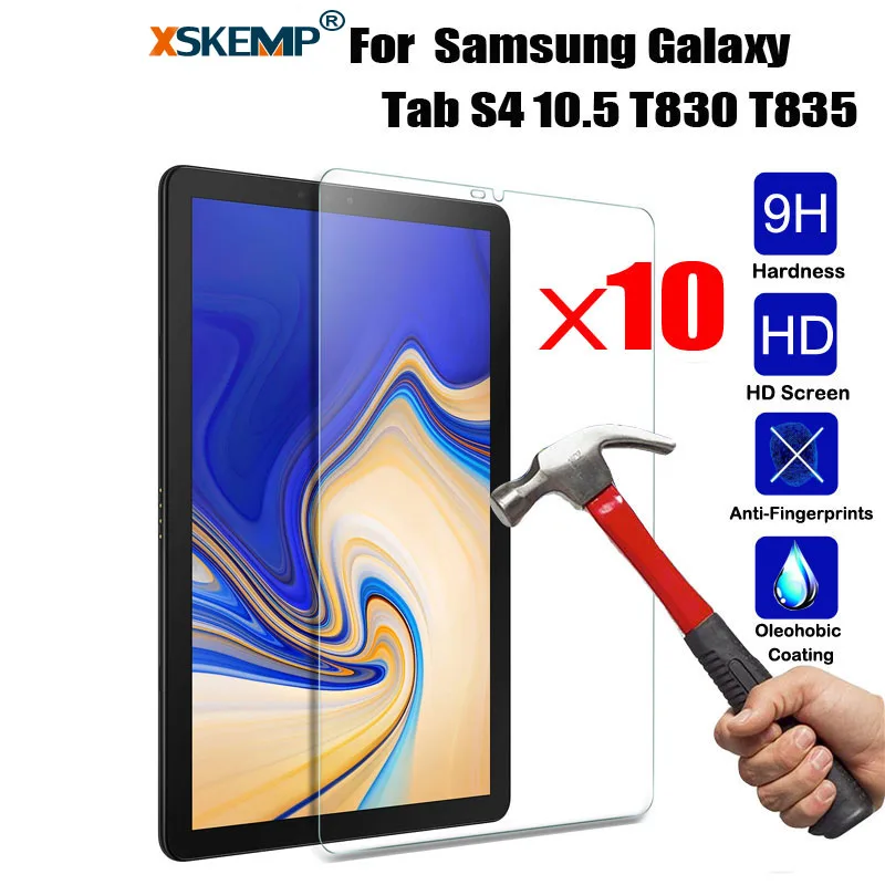 10Pcs Wholesale 9H Tempered Glass Tablet Screen Protector Anti
