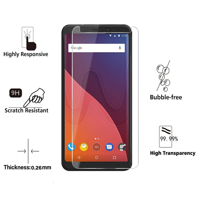 2 шт. для Wiko View закаленное стекло 9 H Защитная пленка Взрывозащищенный ЖК-экран протектор для Wiko View Guard Обложка Coque 5,7"