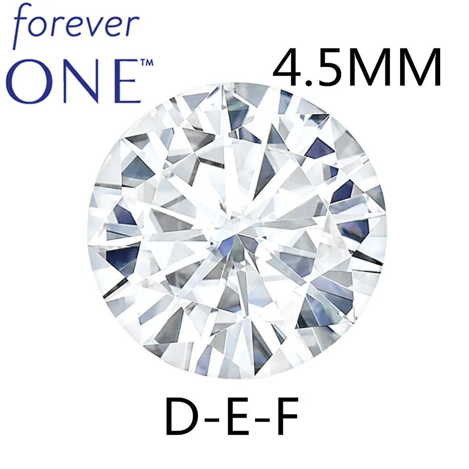 Настоящий моиссанитовый камень Charles Colvard с сертификатом Forever One VVS DEF 4 5 мм 0 29ct