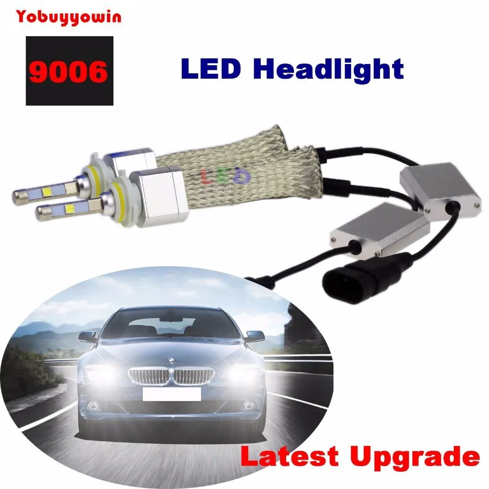 

Free Shipping 2x 9600LM 80W 9006 HB4 9012 LED Car Headlight Kit Fog Light Bulb Super Bright 6000K White No Fan With Copper Belt