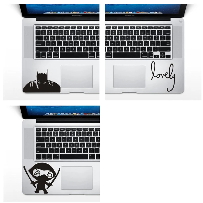 Ноутбук Мультфильм Черный частичный трекпад наклейки для MacBook Air 11 13 Pro retina 13 15 дюймов тачпад для ноутбука наклейка для Xiaomi/hp