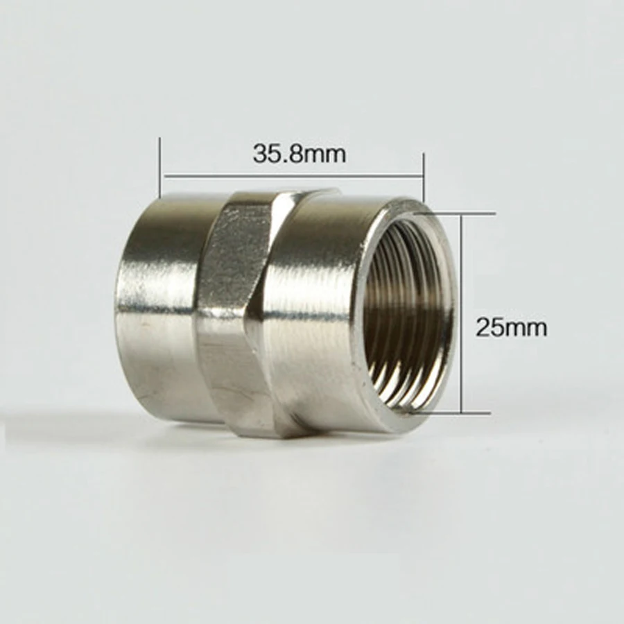 

DN20 3/4" BSP Female Coupling 201 Stainless Steel Pipe Fitting Connector Plumbing Adapter Length 35.8mm