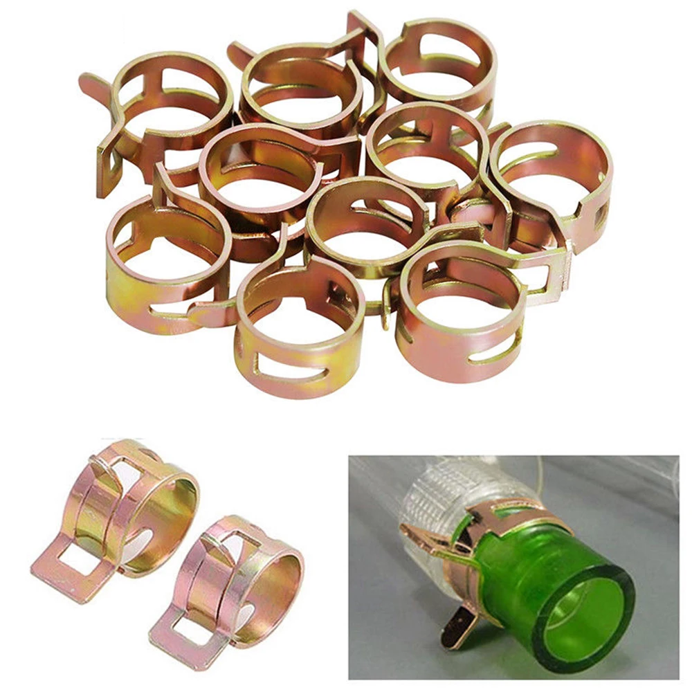 

Assortment Set 60Pcs 6/9/10/12/14/15mm Hose Clamps Fuel Hose Line Water Pipe Clamp Hoops Air Tube Fastener Spring Clips