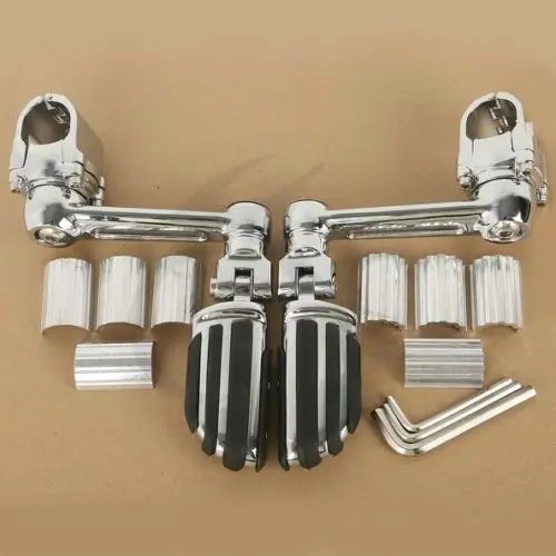 22mm 30mm 35mm Adjustable Front Rider Highway Clamps Foot pegs For