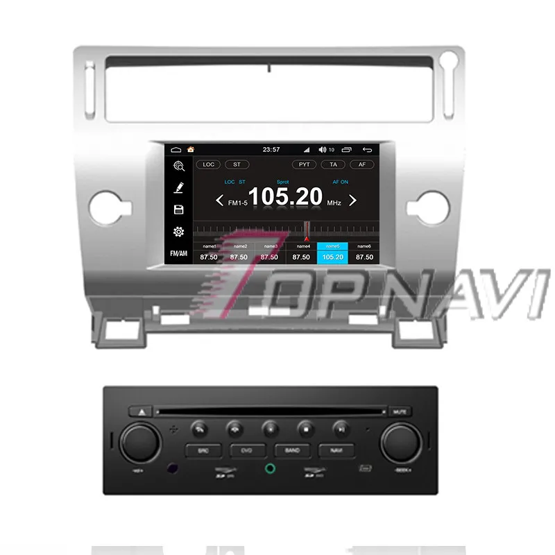 Clearance Topnavi 7" S200 Octa Core Android 8.0 Car DVD Multimedia Player Video for Citroen C4 Stereo Radio GPS Navigation Autoradio 2 Din 5