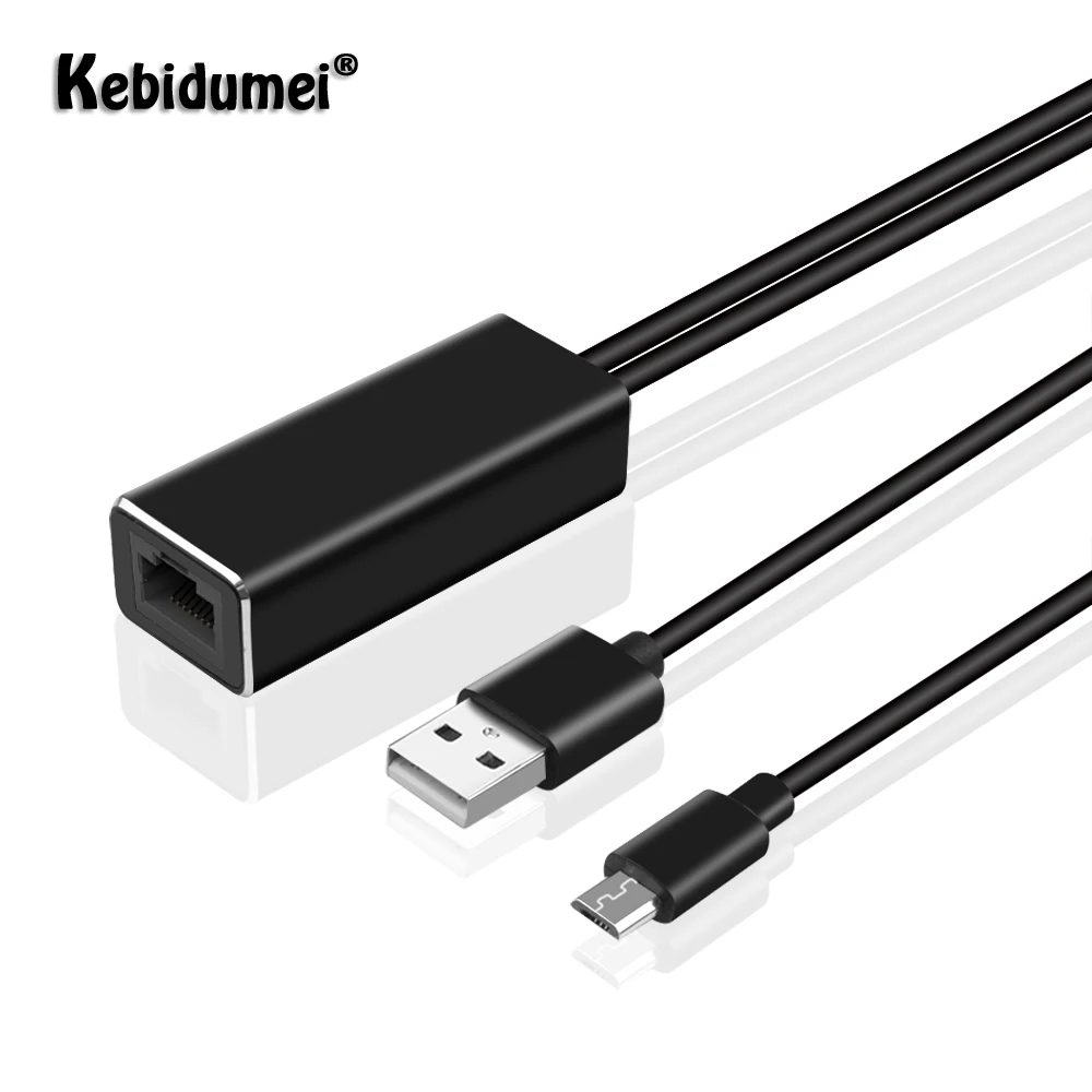 Сетевой адаптер Kebidumei TV Stick HD 480 Мбит/с Micro USB 2 0/RJ45 для MiraScreen 10/100 Fire | Электроника