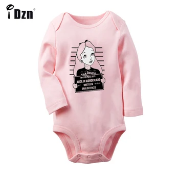 

Punk Princess Alice In Wonderland Funny RAbbit Design Newborn Baby Bodysuit Toddler Long Sleeve Onsies Jumpsuit Cotton Clothes