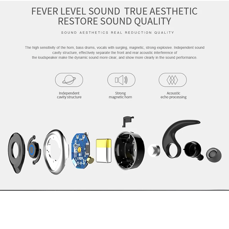 AWEI T1 TWS беспроводные Bluetooth наушники 3D стерео звук водонепроницаемые спортивные