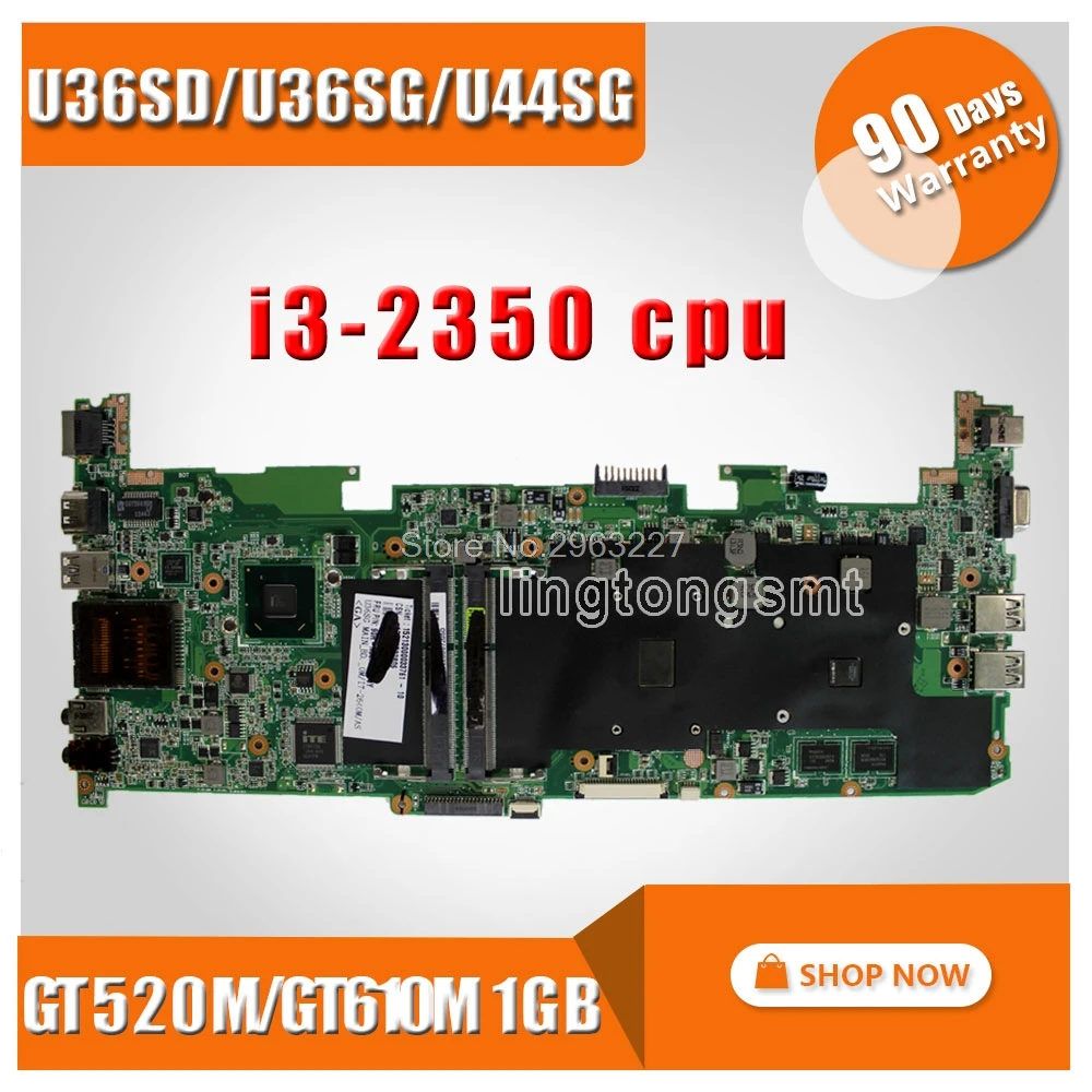 Для For Asus U36S U36SG материнская плата U36SD REV2.0 процессор материнской платы I3 GT610/GT520 1G DDR3