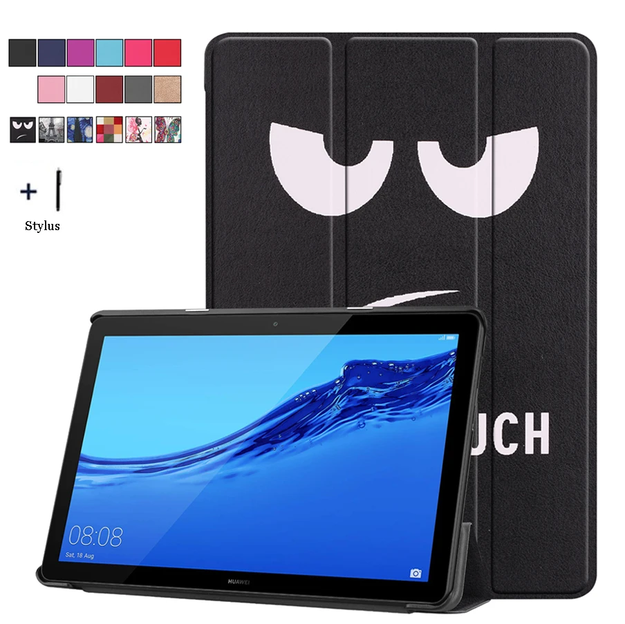 Чехол для Huawei MediaPad T5 10 дюймов флип чехол из искусственной кожи с диагональю 1