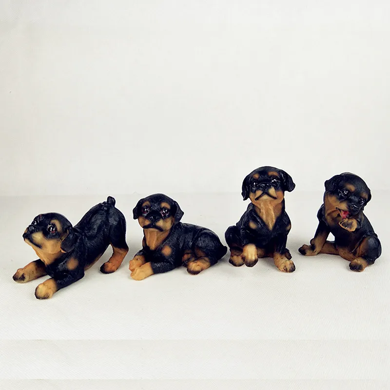 4 шт./компл. Basset Hound Леопардовый золотистый ретривер собака статуи питомца щенок