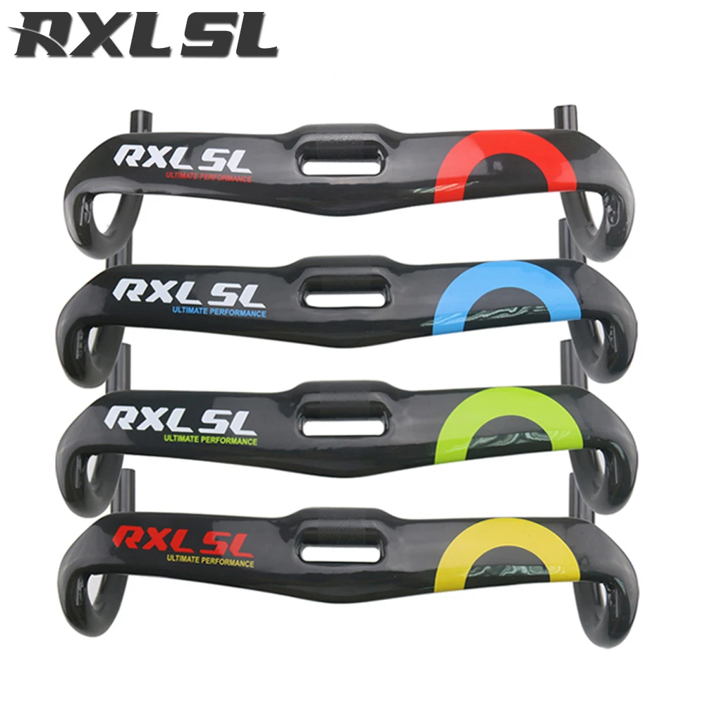 

RXL SL S5 Carbon Handlebar Road Bikes 400/420/440 Bicycle Handlebar Caron UD Matte/Glossy Red 31.8 Drop Bar Road Bike Pats