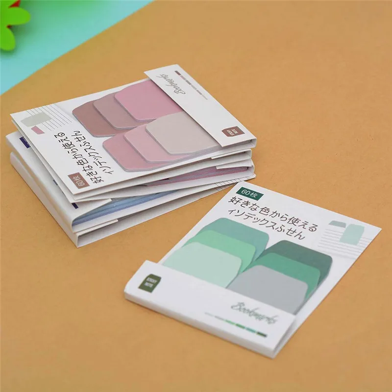 Kawaii, градиентный цвет, блокнот для заметок, самоклеющиеся наклейки, наклейки для планировщика, почтовые закладки, школьные принадлежности