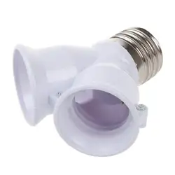 2 в 1 Y Форма лампа база E27 огнестойкие Материал держатель конвертер розеточный светильник разделитель ламп адаптер патрон для лампочки