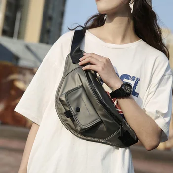 

Unisex Waist Bag Fanny Pack Leisure Women's Belt Bags Street Style Hip Hop Bag Waterproof Nylon Waist Pack Messenger Packs