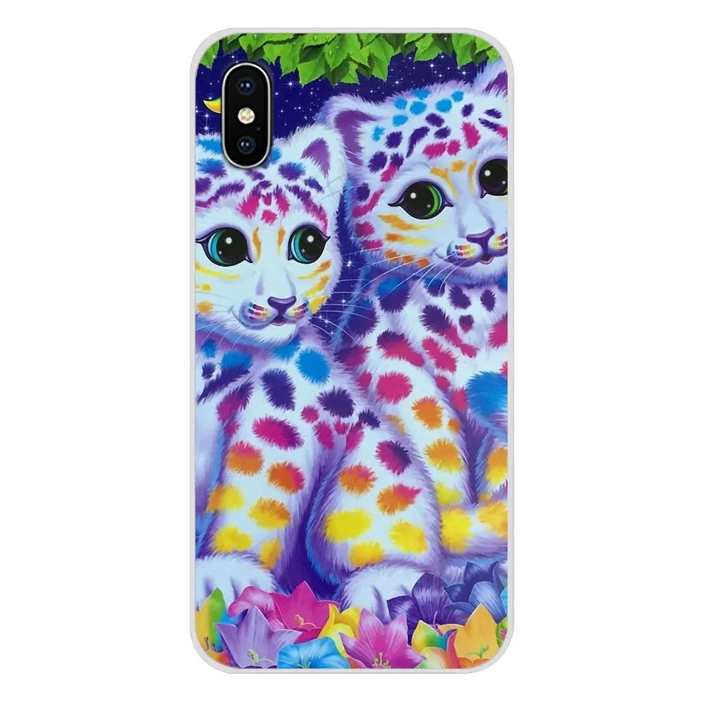 Чехол на заказ для Apple iPhone X XR XS MAX 4 4S 5 5S 5C SE 6 6S 7 8 Plus ipod touch 5 6 Rainbow Lisa Frank tiger horse dog Cat - Цвет: images 6