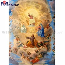 Пользовательские 3d обои 5d стикер на стену Бог любит мир алмазная живопись религиозные иконы Алмазная вышивка мозаика вышивка крестиком