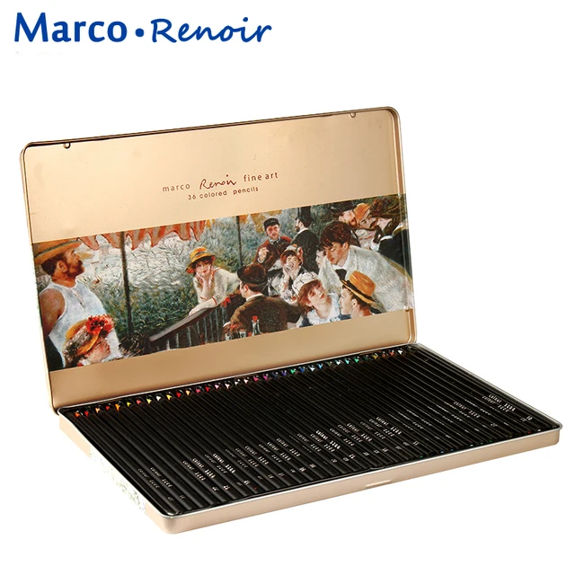 Marco Renoir 48 Color Pencil Set Iron Box Oily Pencils