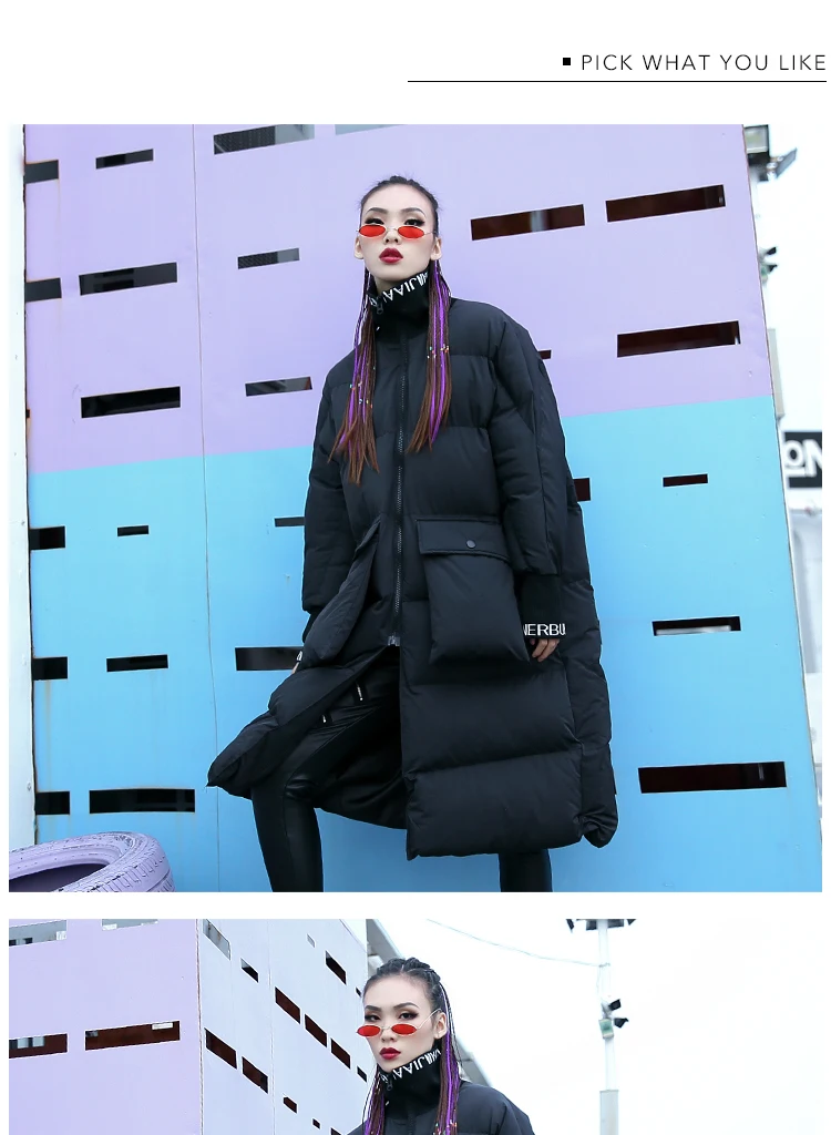 [XITAO] Новое поступление, Женская Осенняя корейская мода, длинный рукав, воротник-стойка, толстая однотонная Свободная Повседневная парка ZLL2499
