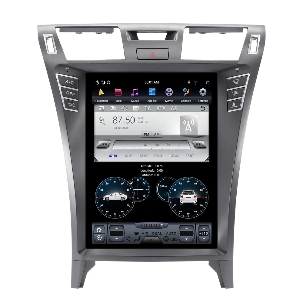 Aotsr 12," Тесла вертикальный экран Android 8,1 Автомобильный мультимедийный радио без DVD плеер для Lexus LS460 2007- стерео шестиядерный 4 Гб