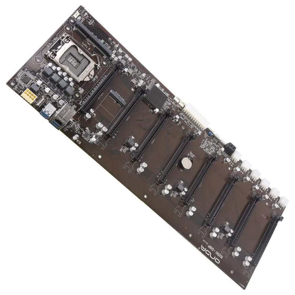 8 pcie 8gpu novo para onda b250 BTC-D8P ddr3l 1151 btc placa de mineração (alternativa TB250-BTC pro h81s2 tb85 h81a h81 h61 btc)