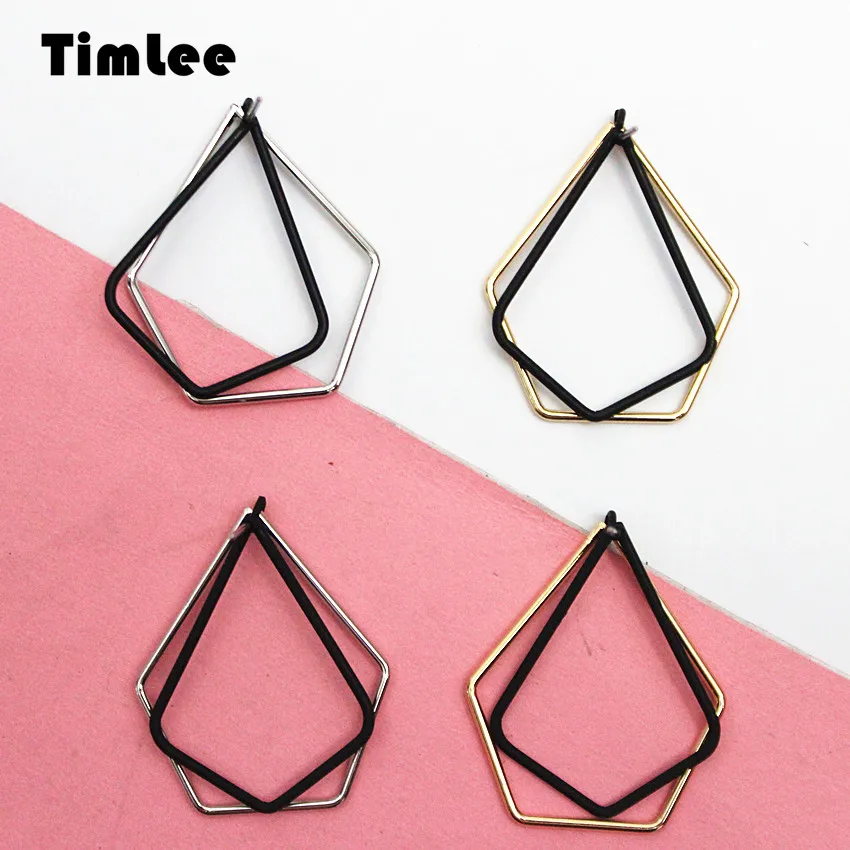 

Timlee E109 Free shipping,New Simple Line Modelling Geometry Alloy Dangle Earrings,Fashion Jewelry wholesale