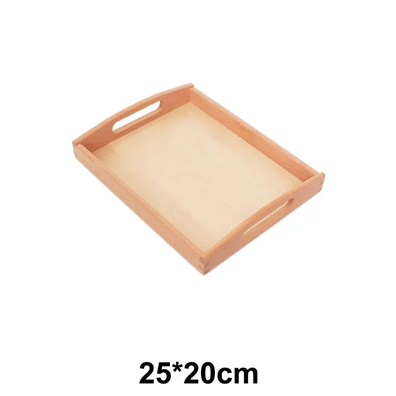  Montessori Wooden Tray Practical Life Materials Tray Juguetes Montessori Kindergarten Teaching Aids - 32995087029
