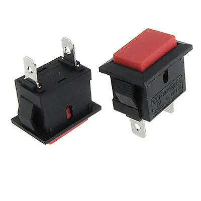 

5 Pcs x Snap in Rectangular Red Momentary Push Button Switch AC 6A/250V 10A/125V
