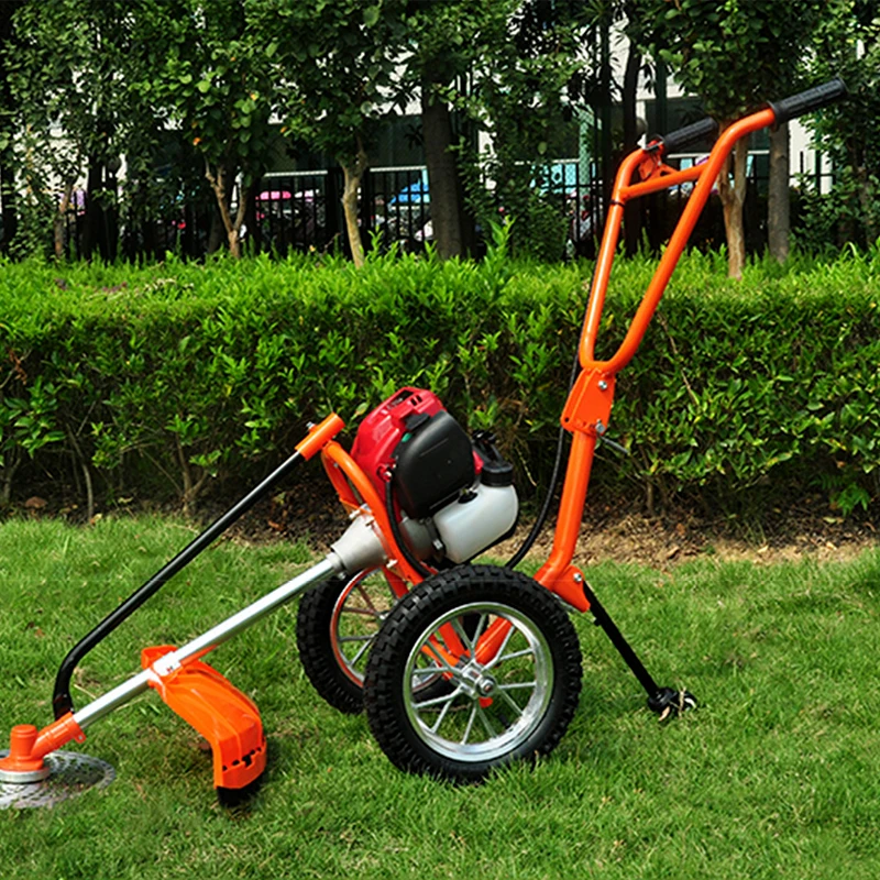 Best  New Hand Push Gasoline Lawn Mower Air-cooled Two-Stroke Engine Power: 1.25kw / 7000 / min Displacem