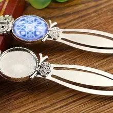 Новая мода 2 шт 20 мм Внутренний размер античное серебро простой стиль ручной работы Закладка кабошон базовая Камея Установка(H1-13