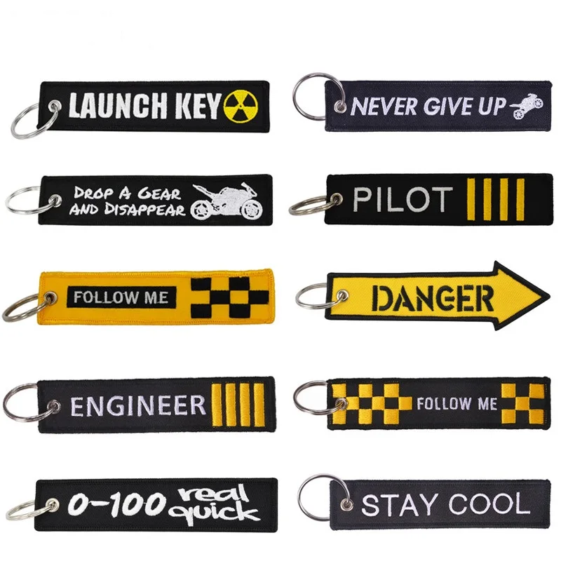 

Fashion Keychain Launch Key Chain Keychains for Motorcycles and Cars Key Tag New Embroidery Key Fobs Drop Shipping