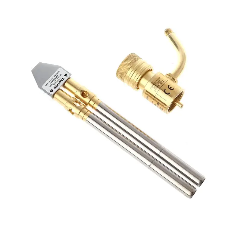 

Pro Gas Welding Torch Soldering Brazing 2 Propane Pipes Plunger Heater Burner