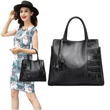 Женская сумка из натуральной кожи Feminina, роскошная сумка из мягкой воловьей кожи, модная Лоскутная сумка с кисточками через плечо