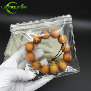 

Leotrusting 100pcs Clear Plastic Jewelry Zip Lock Bag Anti-oxidation Plastic Battery Earring Beads Bracelet Bag PVC Gift Bages
