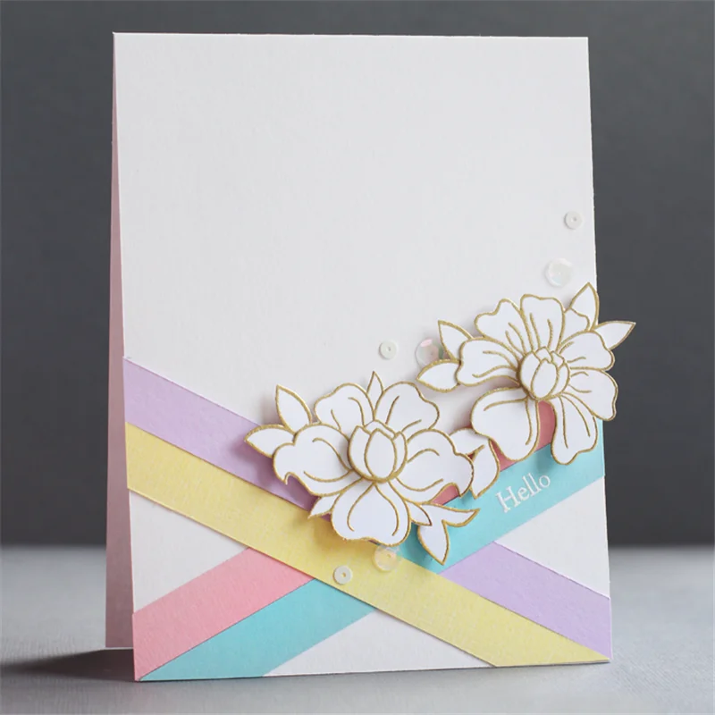 

Eastshape Floral Clear Stamps and Metal Cutting Dies Scrapbooking for 2019 New Craft Dies Set Embossing Stencils