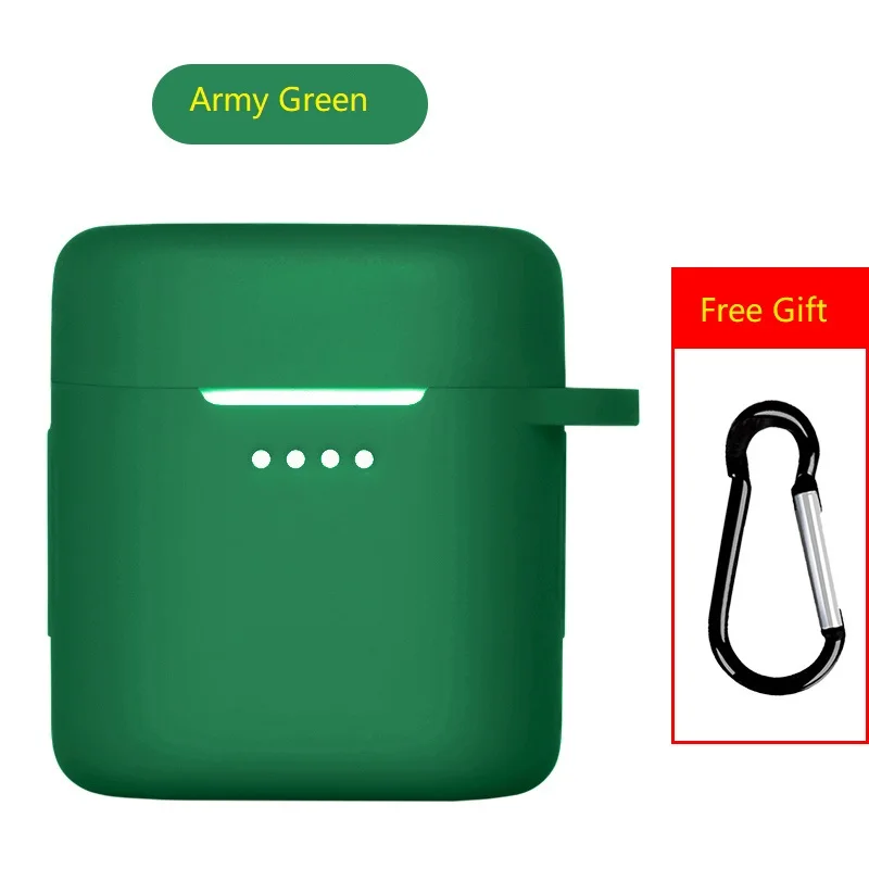 Силиконовый беспроводной Чехол для наушников с Bluetooth для huawei Honor FlyPods Pro, защитный чехол s для FreeBuds 2, противоскользящий чехол для зарядки - Цвет: Army Green