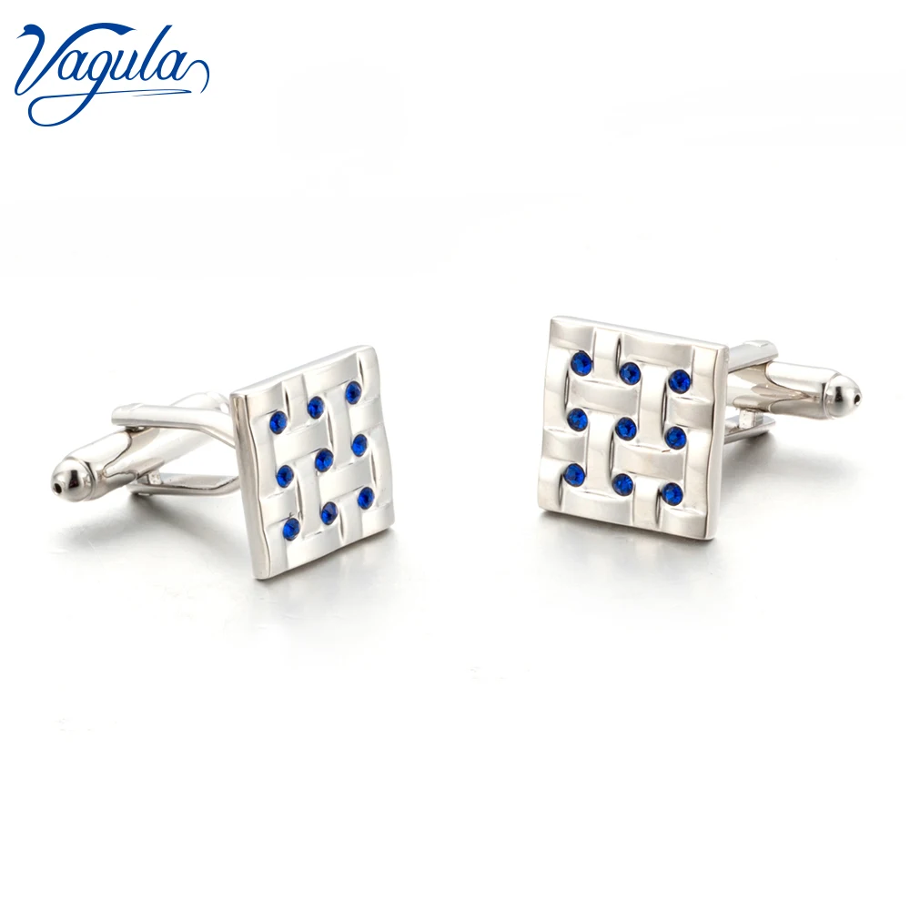 

Вагула запонки Топ Роскошный бренд подарок вечерние Свадебный костюм рубашка Bonito Gemelos Ювелирные изделия кнопка синий кристалл запонки 750