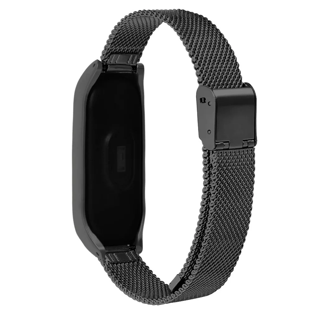 Для Xiaomi mi Band 4 из нержавеющей стали mi lanese роскошный Ультратонкий браслет умные часы с ремнем долговечные аксессуары#613