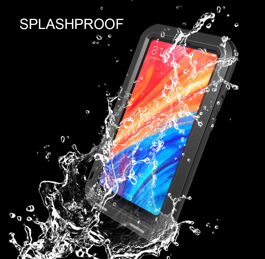 

Original LOVE MEI Powerful Case For xiaomi mix 2s 5.99 inch Waterproof Shockproof Aluminum Case Cover with free Tempered Glass
