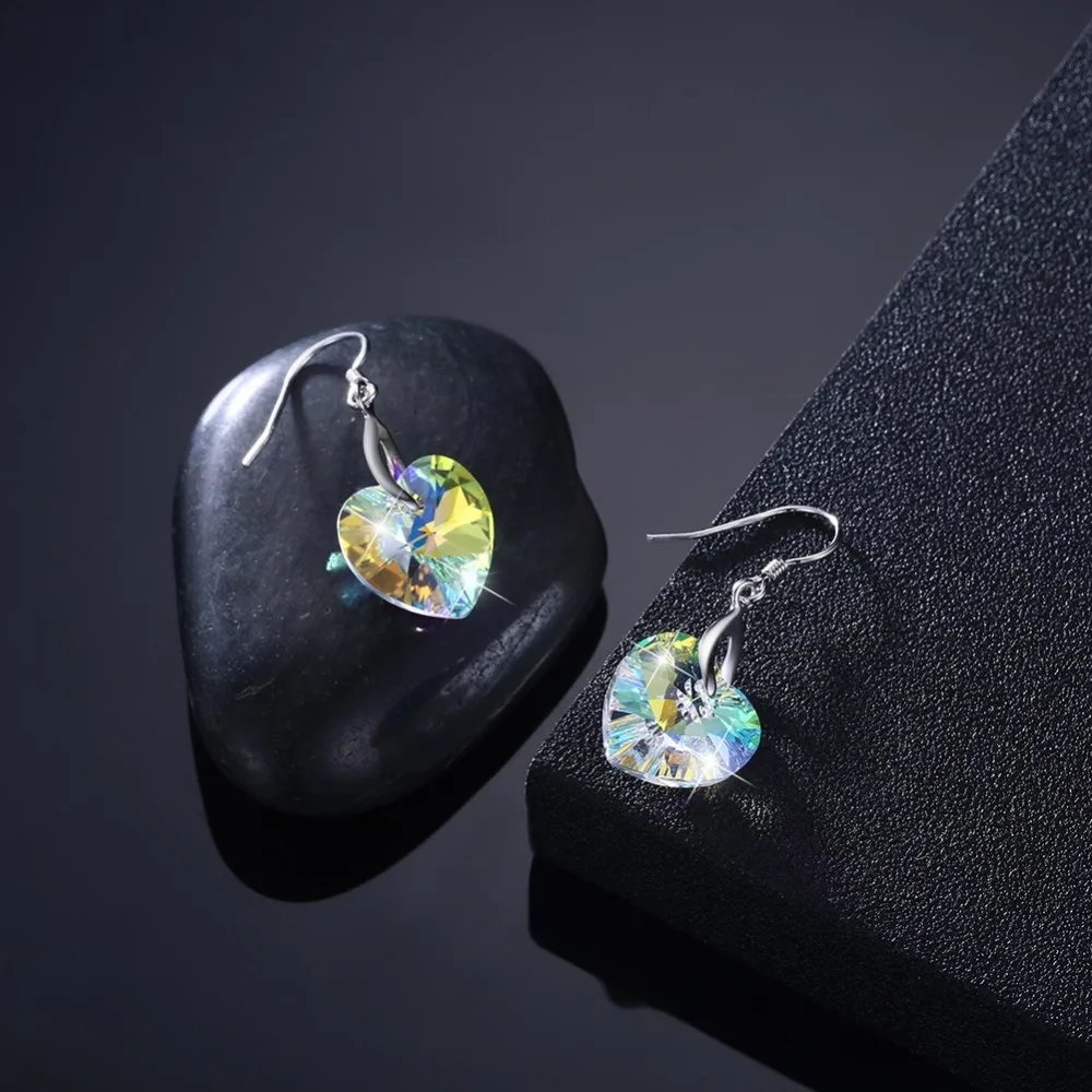 Женские серьги капельки с кристаллами Swarovski Cat и жемчугом LEKANI ювелирные изделия