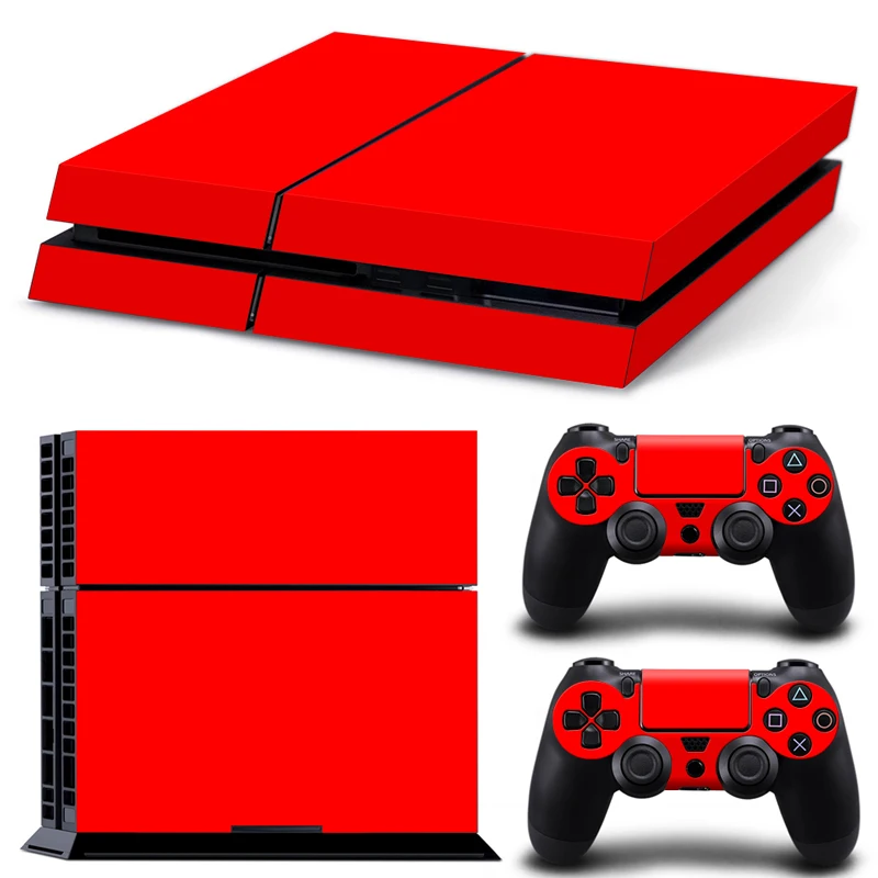 

Free drop shipping red pattern simple design skin for PS4 console and two controllers skin sticker decals covers #TN-P4-0635