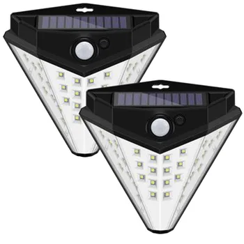 

2PC 32LED human body induction solar bright wall lamp spotlight holiday atmosphere decoration solar light