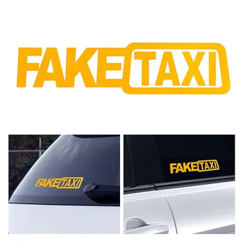 

2Pcs FAKE TAXI Car Funny Stickers Reflective Stickers Window Vinyl Decals Car Styling Self Adhesive Emblem Car Sticker