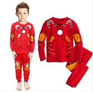 Baby Boys Girls Clothes Set Super Mario Superman Batman Iron man Spider man Kids Children Sweatshirts Outfits+Pants kids Tracksuit (1)
